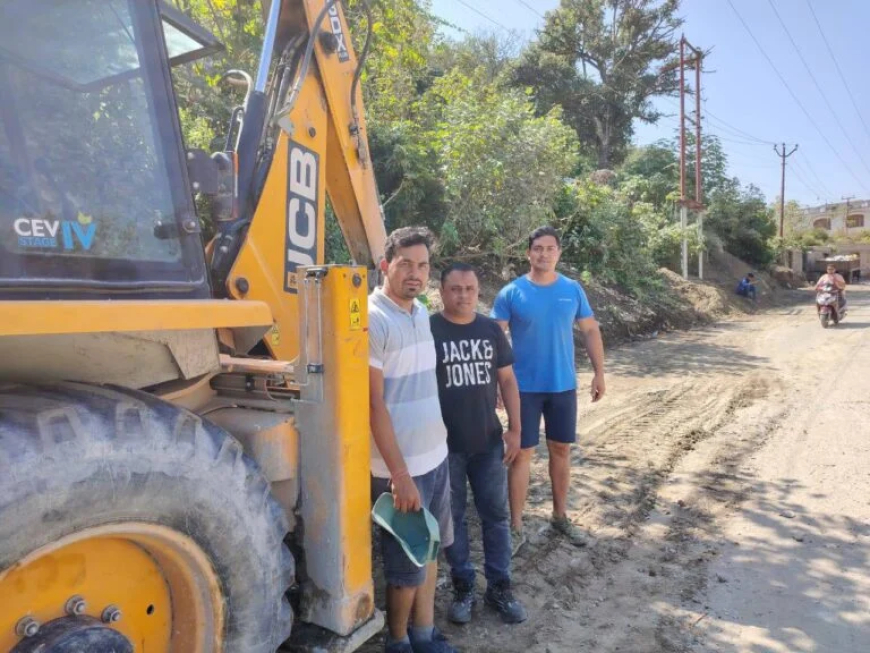 Army Major Digvijay Rawat Initiates Road Repair and Cleanliness Campaign in His Village