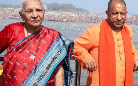 Uttar Pradesh Governor Anandiben Patel Celebrates the Foundation Day of Shri Kalki Dham Temple